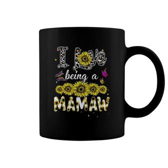 I Love Being A Mamaw Leopard Print And Butterfly Lover Coffee Mug | Mazezy