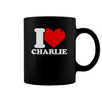 I Love Charlie Red Heart Gift Coffee Mug | Mazezy