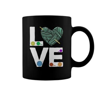I Love Crochet And Knitting Funny Crocheting Lover Coffee Mug | Mazezy