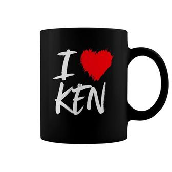 I Love Ken Kenneth Dad Son Husband Boyfriend Grandson Heart Coffee Mug | Mazezy