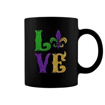 I Love Mardi Gras Fleur De Lis Fat Tuesday Carnival Festival Coffee Mug | Mazezy UK