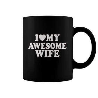 I Love My Awesome Wife Matching Couple Coffee Mug | Mazezy