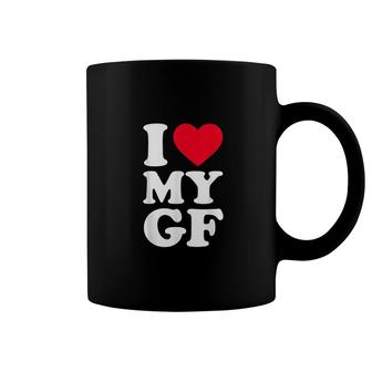 I Love My Girlfriend I Heart My Girlfriend Big Red Coffee Mug - Seseable