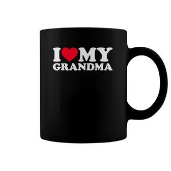 I Love My Grandma I Heart My Grandma Love Grandparent Coffee Mug | Mazezy