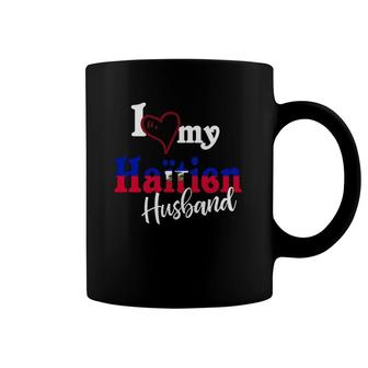I Love My Haitien Husband Haitian Artistic Design Haiti Coffee Mug | Mazezy