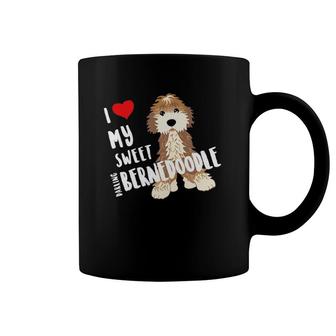 I Love My Sweet Darling Bernedoodle Dog Funny Cute Heart Coffee Mug | Mazezy