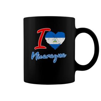 I Love Nicaragua Flag Coffee Mug | Mazezy
