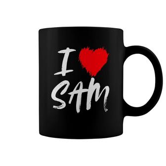 I Love Sam Name Personalized Coffee Mug | Mazezy