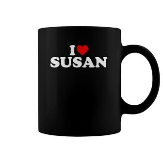 I Love Susan Red Heart Name Gift Coffee Mug | Mazezy AU