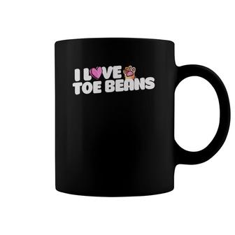 I Love Toe Beans Funny Cat People Gifts Coffee Mug | Mazezy