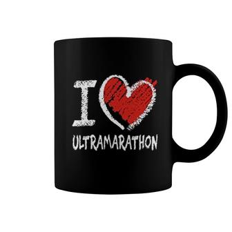 I Love Ultramarathon Chalk Style Coffee Mug | Mazezy