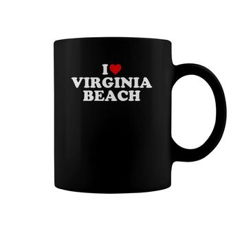 I Love Virginia Beach - Heart Pullover Coffee Mug | Mazezy