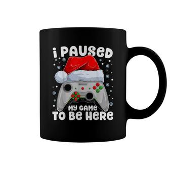 I Paused My Game Christmas Santa Video Games Xmas Coffee Mug | Mazezy
