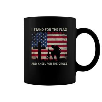 I Stand For The Flag And Kneel For The Cross Gift Coffee Mug | Mazezy