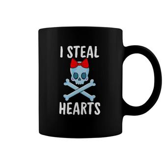 I Steal Hearts Valentines Day Pirate Girls Valentine Girl Coffee Mug | Mazezy
