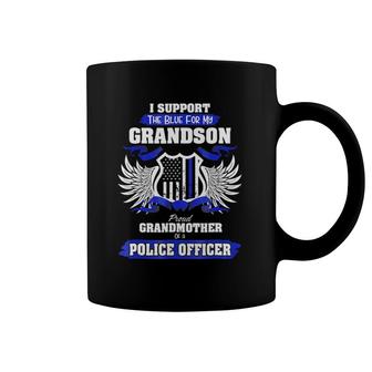 I Support The Blue-Police Officer Grandmother Gifts Coffee Mug | Mazezy