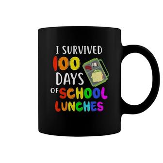 I Survived 100 Days Kindergarten School Lunches Coffee Mug | Mazezy
