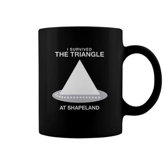 I Survived The Triangle At Shapeland Coffee Mug | Mazezy