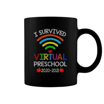 I Survived Virtual Preschool End Of Year Distance Learning Coffee Mug | Mazezy
