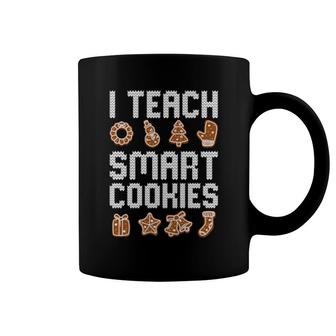 I Teach Smart Cookies Christmas Teacher Cute Xmas Pajama Coffee Mug | Mazezy