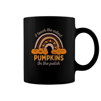 I Teach The Cutest Pumpkins In The Patch Fall Teacher Coffee Mug | Mazezy