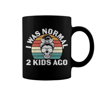 I Was Normal 2 Kids Ago Funny Mom Gift For Mothers Day Funny Vintage Messy Hair Birthday Gift Coffee Mug - Seseable