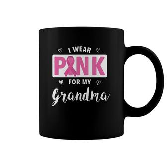 I Wear Pink For My Grandma Breast Cancer Awareness Coffee Mug | Mazezy