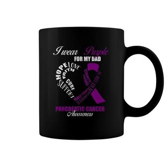 I Wear Purple For My Dad Pancreatic Cancer Awareness Coffee Mug | Mazezy