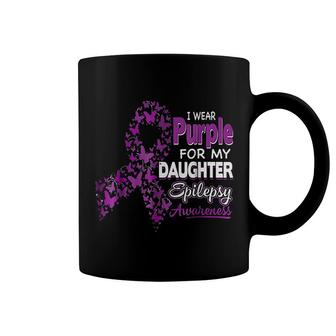 I Wear Purple For My Daughter Coffee Mug | Mazezy