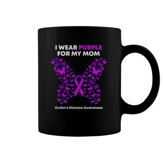 I Wear Purple For My Mom Crohn's Disease Awareness Coffee Mug | Mazezy