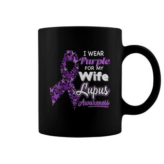 I Wear Purple For My Wife Lupus Awareness Coffee Mug - Thegiftio UK