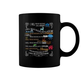 I Will Read Books On A Boat & Everywhere Reading Coffee Mug | Mazezy