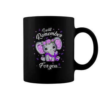 I Will Remember For You End Alzheimer's Elephant Cute Coffee Mug | Mazezy