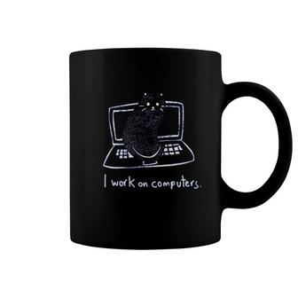 I Work On Computer Work Coffee Mug | Mazezy