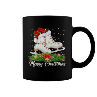 Ice Skating Matching Santa Hat Ice Skating Christmas Coffee Mug | Mazezy