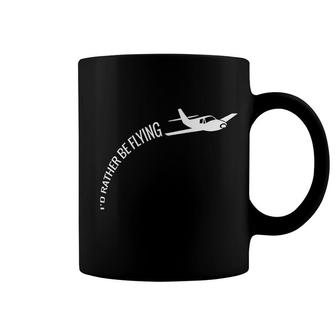 Id Rather Be Flying Airplane Pilot Coffee Mug | Mazezy