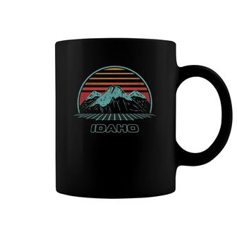 Idaho Retro Mountain Hiking 80S Style Coffee Mug | Mazezy