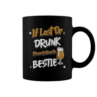 If Lost Or Drunk Please Return To Bestie Groovy Vintage Coffee Mug | Mazezy