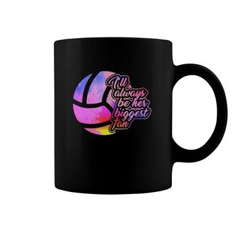I'll Always Be Her Biggest Fan Watercolor Volleyball Player Girls Teenager Volleyball Court Coffee Mug | Mazezy