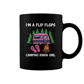 I'm A Flip Flops Camping Kinda Girl Cute Campers Gifts Women Coffee Mug | Mazezy