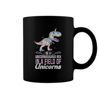 In A World Full Of Unicorns Be A Unicornasaurus Rex Dinosaur Coffee Mug | Mazezy