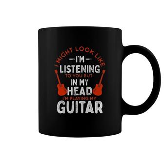 In My Head Im Playing My Guitar Coffee Mug | Mazezy