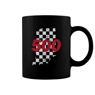 Indiana State 500 Race Car Distressed Coffee Mug | Mazezy