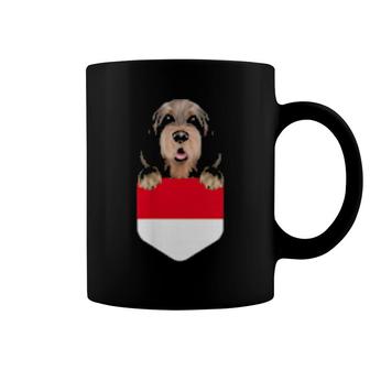 Indonesia Flag Otterhound Dog In Pocket Coffee Mug | Mazezy