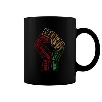 Inspiring Black Leaders Power Fist Hand Black History Month Coffee Mug | Mazezy