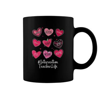 Intervention Teacher Hearts Valentine Valentine's Day Quote F Coffee Mug | Mazezy CA