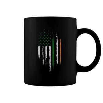 Irish American Flag Ireland Flag Vintage St Patricks Day Coffee Mug | Mazezy