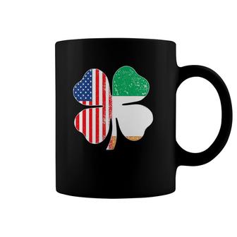 Irish American Flag Shamrock St Patrick's Day Coffee Mug | Mazezy