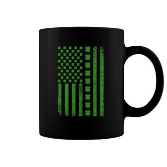 Irish American Shamrock Flag St Patricks Day Coffee Mug | Mazezy