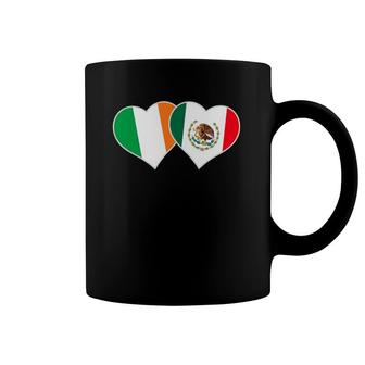 Irish Mexican Flag Heart Half Irish Half Mexican Coffee Mug | Mazezy